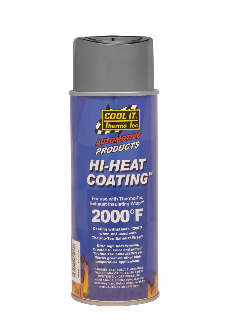 12002 – THERMO TEC Exhaust System Wrap Coating, For Use With Exhaust Insulating Wrap 11 Ounce Aerosol Can Aluminum